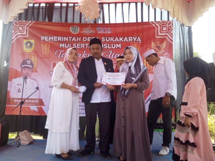 Untuk Menyambut HUT RI ke-78 Desa Sukakarya Adakan Tasyakuran