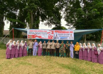 Sambut HUT RI Ke -78 Tahun, Polres Siak Melalui Polsek Kandis Gelar Lomba PBB Untuk Tingkat SD-SMP se-Kecamatan Kandis
