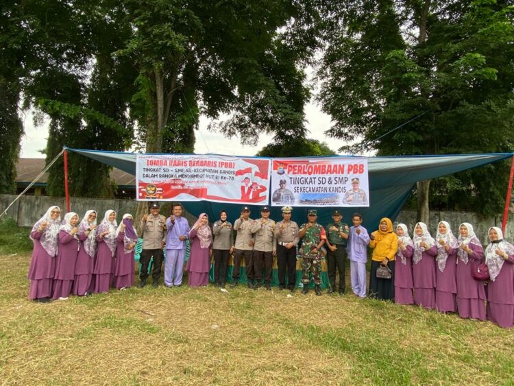 Sambut HUT RI Ke -78 Tahun, Polres Siak Melalui Polsek Kandis Gelar Lomba PBB Untuk Tingkat SD-SMP se-Kecamatan Kandis