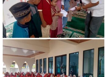 Peringati Tahun Baru Islam 1445H, dan HUTRI Ke 78 Majelis Taklim Attaqwa Banjar Agung Udik Santuni Yatim Piatu