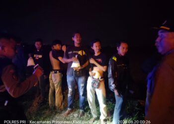 Pesta Miras Di Pinggir Sawah, Tujuh Pemuda Diamankan Tim Patroli Polres Pringsewu