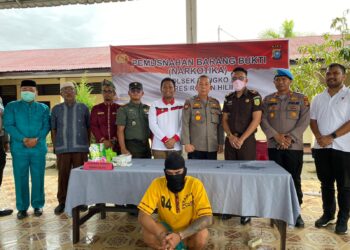 Polsek Bangko Musnahkan Barang Bukti Narkotika Jenis Sabu-sabu Sebarat 816,43 Gram