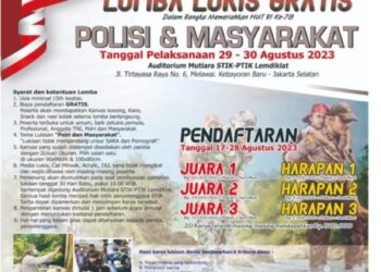 Meriahkan HUT ke-78 RI, Lemdiklat Polri Gelar Lomba Lukis