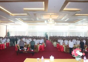 Rapat Koordinasi Pemerintah Desa se Kabupaten Padang Lawas Utara Tahun 2023 Disenggarakan di Aula Ballroom Hotel Sapadia Gunungtua