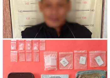 Seorang Warga Padang Ratu Diduga Pengedar Sabu Ditangkap Satresnarkoba Polres Tanggamus