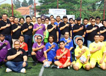 Perkuat Sinergisitas, Polri dan Jurnalis Gelar Seven Soccer