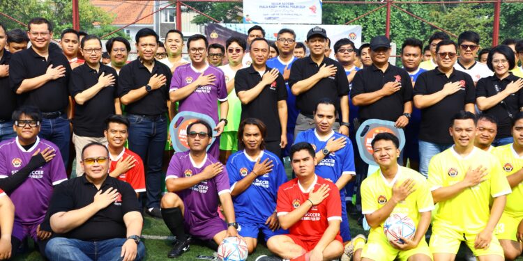 Perkuat Sinergisitas, Polri dan Jurnalis Gelar Seven Soccer