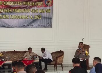 Perdana, Polres Tanggamus Gelar Forum Konsultasi Publik Pelayanan SKCK dan SIM Tahun 2023