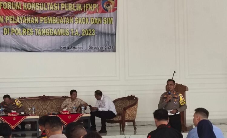 Perdana, Polres Tanggamus Gelar Forum Konsultasi Publik Pelayanan SKCK dan SIM Tahun 2023