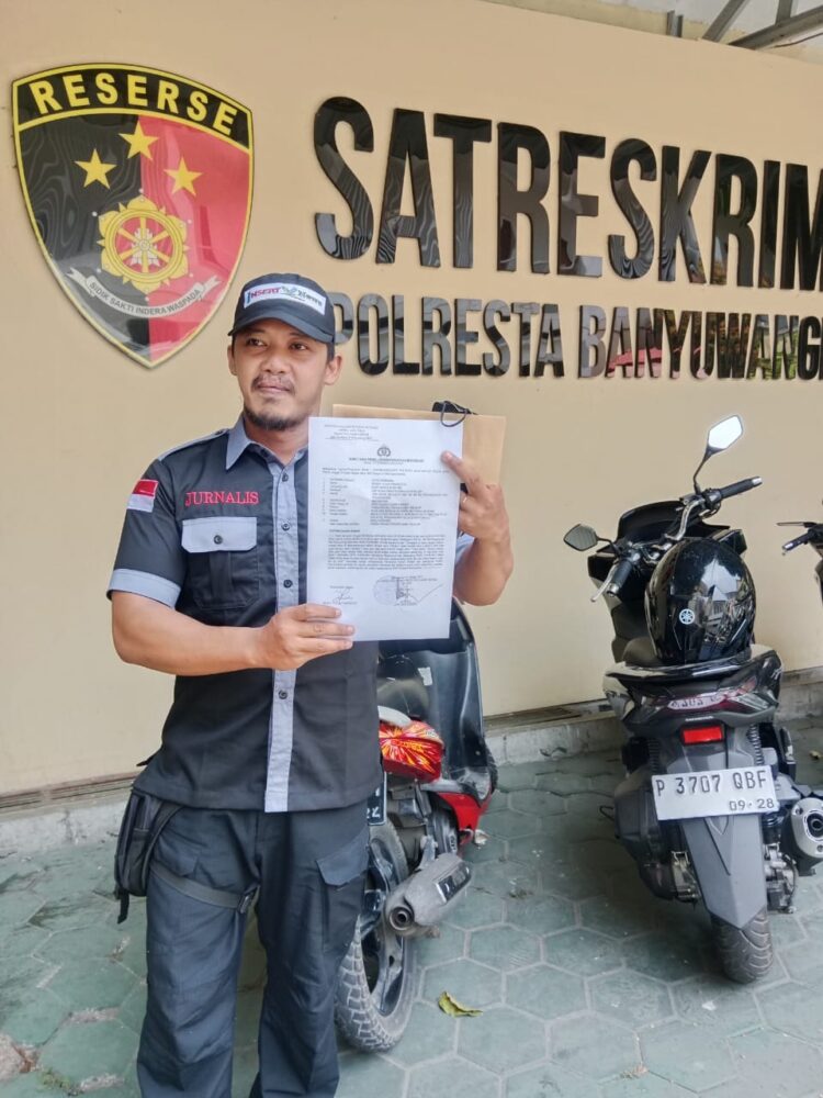 Ancam Mau Celurit Pimpinan Media Insertnews, Akhirnya Dilaporkan Polresta Banyuwangi