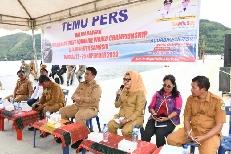 Jelang Pelaksanan Event Aquabike, Pemkab Samosir Gelar Temu Pers