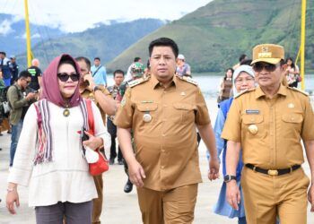 Bupati Samosir Bersama Kapoldasu Mengecek Pengamanan Aquabike