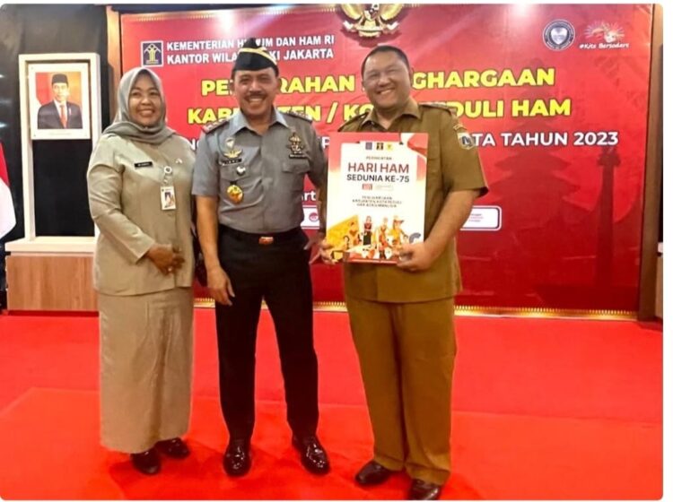 Jakarta Utara Raih Penghargaan Sebagai Kota Peduli HAM 2023