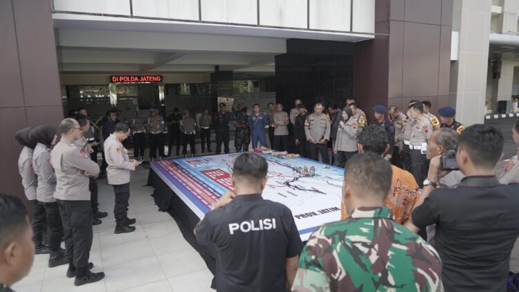 Gelar Tactical Floor Game Ops Lilin Candi 2023: Wujud persiapan Polda Jateng dalam Amankan Nataru