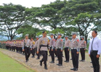 Polres Tanggamus Laksanakan Apel Gelar Pasukan Dalam Rangka Operasi Lilin 2023