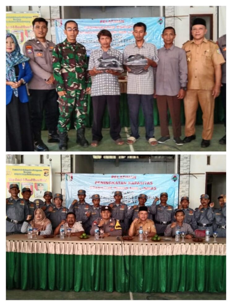 Pembinaan, Peningkatan Kapasitas Aparatur Pemerintah Dan Ketertiban desa Sekaligus Pemberian  Seragam Linmas Persiapan Pemilu Tahun 2024