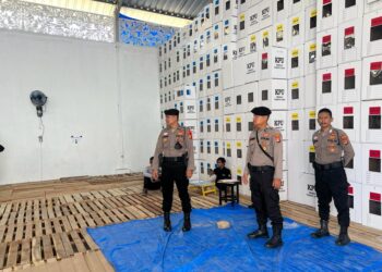 Amankan Pemilu, Satgas Preventif Operasi mantap Brata Polres Pringsewu Lakukan Patroli Di Berbagai Titik Strategis