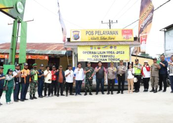 Pastikan Kesiapan Personil, Bupati Samosir Monitoring Pos Pam Ops Lilin Toba 2023