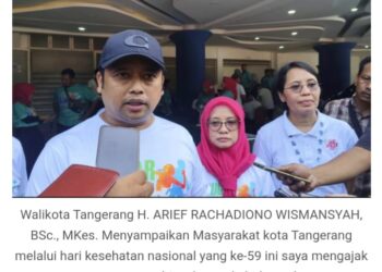 Dinkes Kota Tangerang Gelar Bugar Fun Run Tahun 2023 Hari Kesehatan Nasional Ke 59  (HKN)