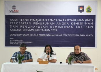 Pemkab Samosir Gelar Rapat Teknis Penajaman Rencana Aksi Percepatan Penurunan Angka Kemiskinan dan Penghapusan Kemiskinan Ekstrem.