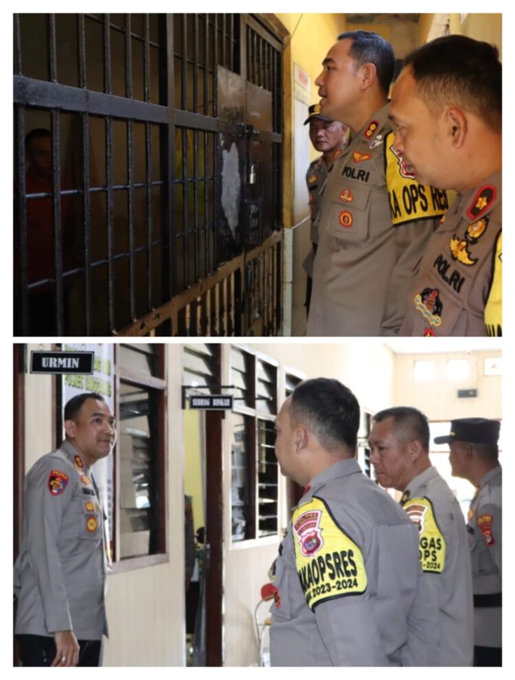 Kapolres Tanggamus Berikan Arahan Perdana dan Cek Ruang Pelayanan, Kebersihan Mako dan Ruang Tahanan