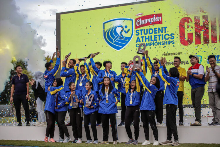 Kwartet Sprinter SMK Muhammadiyah 1 Ajibarang Jawara Student Athletic Champions Indonesia