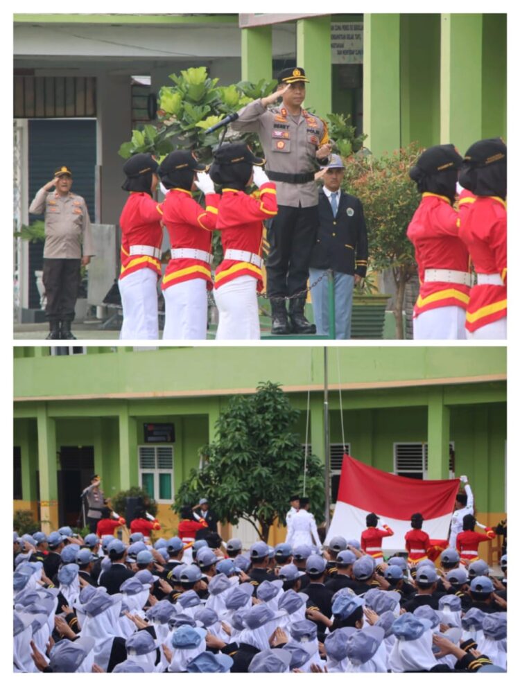 Kapolres Pringsewu Jadi Pembina Upacara Di SMAN 1 Pringsewu, Ini Pesan Penting Yang Disampaikanya