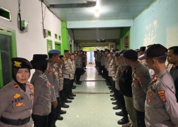 Polres Pringsewu Amankan Simulasi Pemungutan dan Perhitungan Suara Pemilu 2024