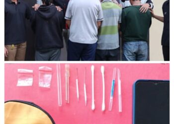 Empat Pelaku Tindak Pidana Narkoba Ditangkap Polres Tanggamus di Talang Padang