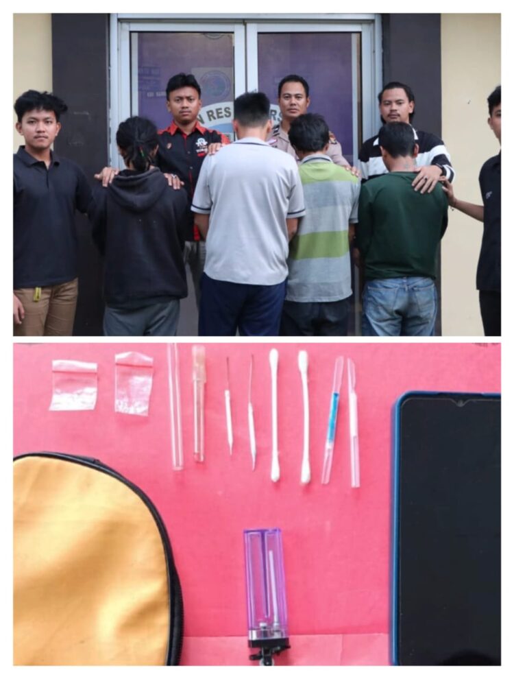 Empat Pelaku Tindak Pidana Narkoba Ditangkap Polres Tanggamus di Talang Padang