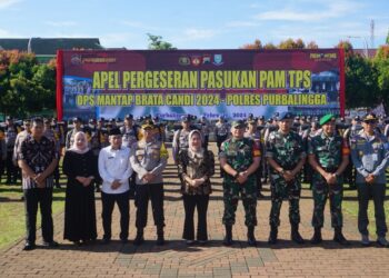 Polres Pringsewu Amankan Distribusi Logistik Pemilu menuju Empat Kecamatan