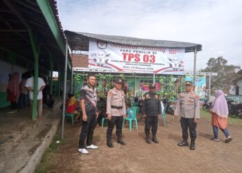 Pastikan Keamanan dan Kelancaran Pemilu, 1209 TPS di Pringsewu Dijaga Ketat Aparat