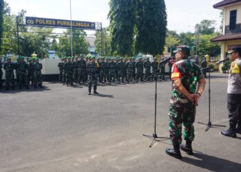 Kapolres Purbalingga Lepas Personel TNI Bantuan Pengamanan Pemilu 2024