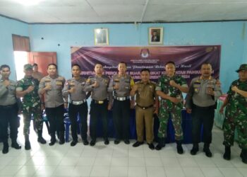 Patroli Dini Hari Polres Samosir Jaga Keamanan Objek Vital Pemilu 2024.
