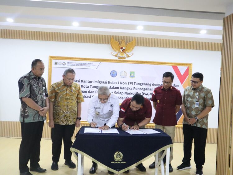 Berantas Narkotika Imigrasi Tangerang Lakukan Perjanjian Kerja Sama (PKS) dengan BNN Kota Tangerang dan Lakukan Kolaborasi Dengan Disdukcapil Kota Tangerang