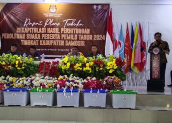 Rekapitulasi Hasil Perolehan Suara Peserta Pemilu Tahun 2024 Tingkat Kabupaten Samosir