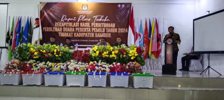 Rekapitulasi Hasil Perolehan Suara Peserta Pemilu Tahun 2024 Tingkat Kabupaten Samosir  