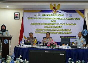 Jasa Raharja dan Korlantas Polri Gelar Monitoring dan Evaluasi Data Laka Lantas di Wilayah Hukum Polda Sumatera Utara
