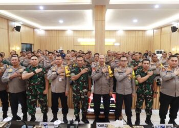 Polisi Amankan Kampanye Caleg Partai Buruh dan PSI di Pringsewu