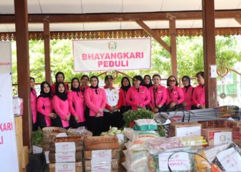 Polisi Amankan Kampanye Caleg Partai Buruh dan PSI di Pringsewu