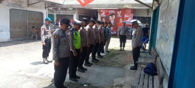 Polisi Amankan Kampanye Caleg Partai Buruh dan PSI di Pringsewu