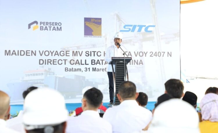 Kepala BP Batam Resmi Membuka Pelayaran SITC Hakata Voy 2407N