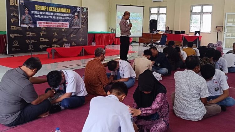 Satlantas Polres Purbalingga Berikan Terapi Pelajar Pelanggar Lalu Lintas