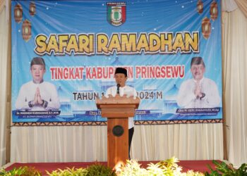 Pemerintah Kabupaten Pringsewu melakukan Safari Ramadan 1445 H Perdana di Masjid Al-Kirom