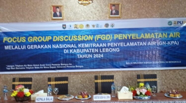 Balai Wilayah Sungai Sumatera VII Bengkulu Melalui Satuan Kerja Operasi dan Pemeliharaan SDA Seelnggarakan FGD Selama 2 Hari