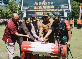 TMMD Sengkuyung Tahap 1 Tahun 2024 di Gunung Wetan Jatilawang Ditutup