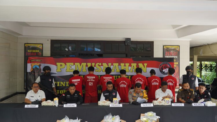 Polda Jateng Musnahkan 47,8 Kilogram BB Sabu dan 34.743 Butir Pil Ekstasi