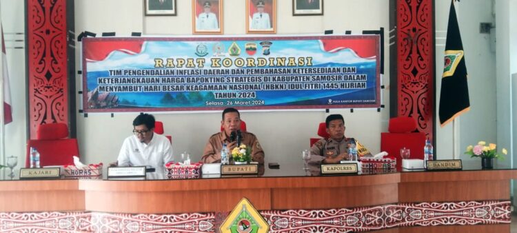 Jelang Idul Fitri 1445 H Pemkab Samosir Gelar Rakor TPID