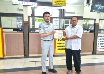 Jasa Raharja Pamekasan Lakukan Sosialisasi Pelunasan PKB dan SWDKLLJ Kendaraan Terlibat Laka Lantas