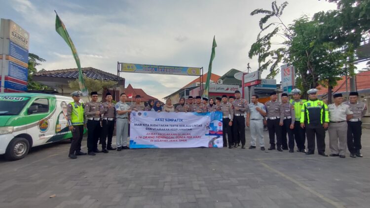 Jasa Raharja Surabaya Gelar Aksi Simpatik Sebagai Upaya Pencegahan Fatalitas Korban Laka Lantas